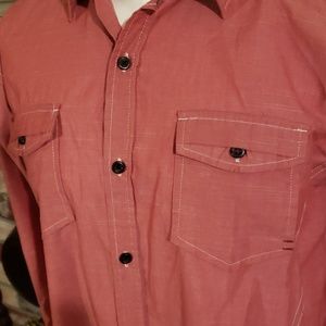 DRILL NYC MENS BUTTON DOWN SHIRT M